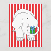 Witte Olifant Feest Uitnodiging Briefkaart (Voorkant)