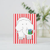 Witte Olifant Feest Uitnodiging Briefkaart (Staand voorkant)
