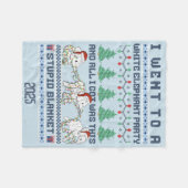Witte Olifant Feestje Aangepast Grappig Cadeau Fleece Deken (Voorkant (Horizontaal))