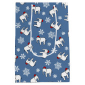 Witte Olifant Feestje Kerst (Blauw) Cadeautas (Achterkant)