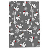 Witte Olifant Feestje Kerst (Grijs) Cadeautas (Voorkant)