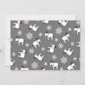 Witte Olifant Feestje Kerst (Grijs) Uitnodiging (Achterkant)