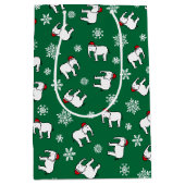 Witte Olifant Feestje Kerst (Groene) Cadeautas (Voorkant)