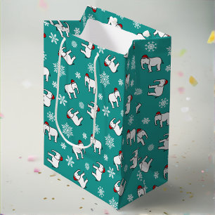 Witte Olifant Feestje Kerst (Turquoise) Cadeautas