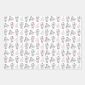 Witte olifant Gift Exchange Hand getrokken kerst Inpakpapier Vel (Voorkant 3)