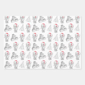 Witte olifant Gift Exchange Hand getrokken kerst Inpakpapier Vel (Voorkant 2)