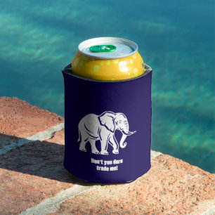 Witte Olifant Grap Geschenk Blikjeskoeler