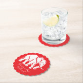 Witte Olifant Grap Geschenk Kartonnen Onderzetters (Insitu)