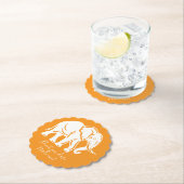Witte Olifant Grap Geschenk Kartonnen Onderzetters (Insitu)