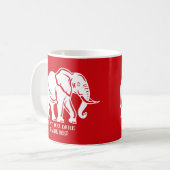Witte Olifant Grap Geschenk Koffiemok (Voorkant links)
