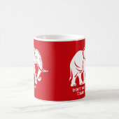 Witte Olifant Grap Geschenk Koffiemok (Center)