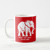 Witte Olifant Grap Geschenk Koffiemok (Links)