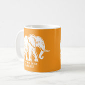Witte Olifant Grap Geschenk Koffiemok (Voorkant links)