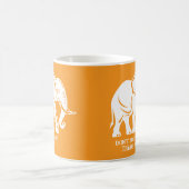 Witte Olifant Grap Geschenk Koffiemok (Center)