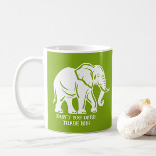 Witte Olifant Grap Geschenk Koffiemok