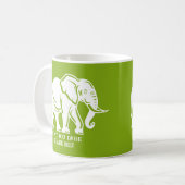 Witte Olifant Grap Geschenk Koffiemok (Voorkant links)