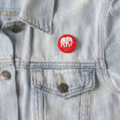 Witte Olifant Grap Geschenk Ronde Button 3,2 Cm (In situ)