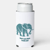 Witte Olifant Grap Geschenk Seltzer Blikjeskoeler (Seltzer Voorkant)