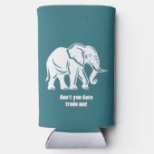 Witte Olifant Grap Geschenk Seltzer Blikjeskoeler (Achterkant)