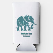 Witte Olifant Grap Geschenk Seltzer Blikjeskoeler (Voorkant)