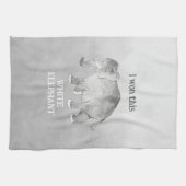 Witte Olifant Grap Geschenk Theedoek (Horizontaal)