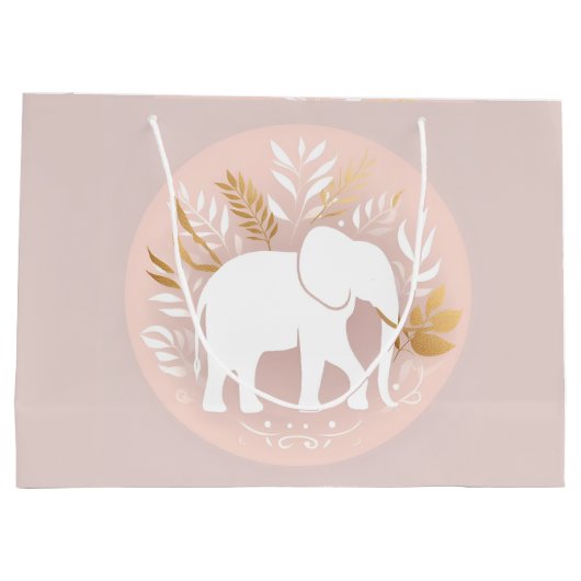 witte olifant groot cadeauzakje (Achterkant)