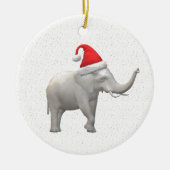 Witte olifant keramisch ornament (Voorkant)