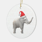 Witte olifant keramisch ornament (Links)
