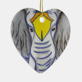 Witte olifant keramisch ornament (Rechts)