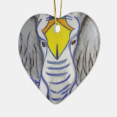 Witte olifant keramisch ornament (Links)