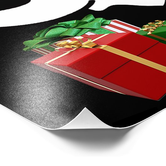 Witte Olifant Kerst Gift Exchange Party Wall Foto Afdruk (Hoek)