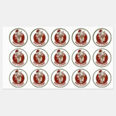Witte Olifant Kerst Labels (Vel)