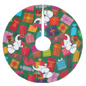 Witte Olifant Kerst Presents Groene Achtergrond Kerstboom Rok (Voorkant)