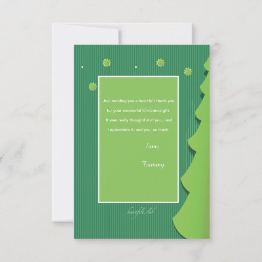 Witte olifant kerstcadeau bedankkaart kaart (Achterkant)