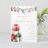 Witte Olifant Kerstfeest Kaart (Staand voorkant)