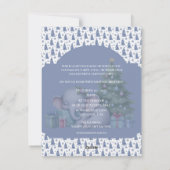 Witte olifant kerstfeest uitnodiging (Achterkant)