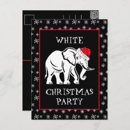 Witte Olifant Kerstfeest Uitnodiging