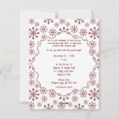 Witte olifant kerstfeest uitnodiging (Achterkant)