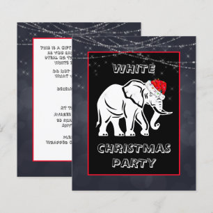 Witte Olifant Kerstfeest Uitnodiging