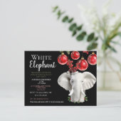 Witte Olifant Kerstfeest voor kinderen Briefkaart (Staand voorkant)