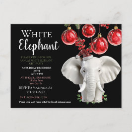 Witte Olifant Kerstfeest voor kinderen Briefkaart