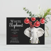 Witte Olifant Kerstfeest voor kinderen Kaart (Staand voorkant)