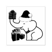 Witte Olifant Kerstmis Familie Zelfinktende Stempel (Design)