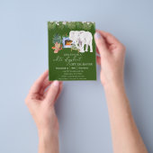 Witte Olifant Kerstvakantie Feestje Flyer (Hand)