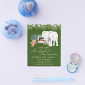 Witte Olifant Kerstvakantie Feestje Flyer (Enkel)