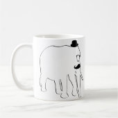 Witte olifant koffiemok (Links)