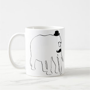 Witte olifant koffiemok