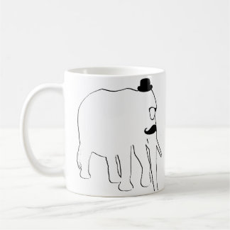 Witte olifant koffiemok