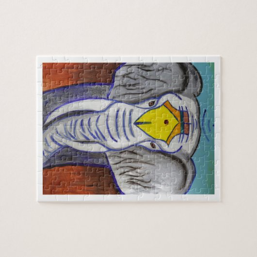 Witte olifant legpuzzel (Horizontaal)