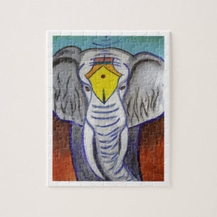 Witte olifant legpuzzel